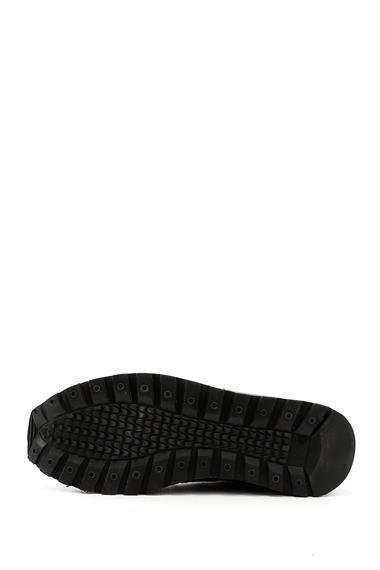 Mens Black Python Laced Genuine Leather Comfort Sneaker