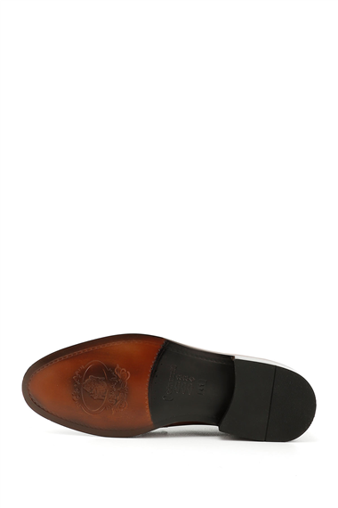 Mens Tan Antique Lace-Up Genuine Leather Classic Shoes