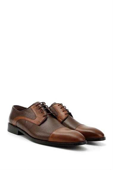 Mens Tan Antique Laced Genuine Leather Classic Shoes