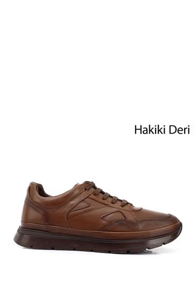 Mens Tan Antique Laced Genuine Leather Comfort Sneaker