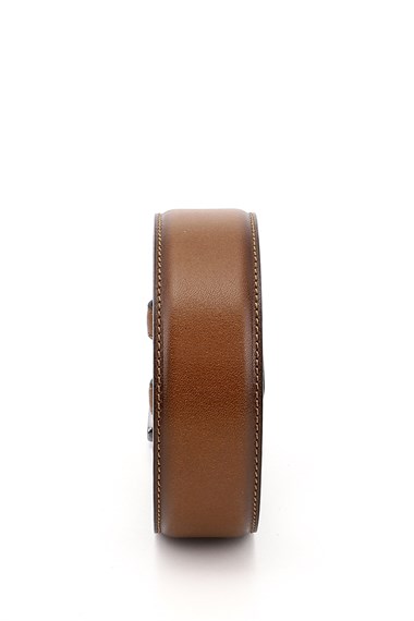 Erkek Taba Antik Hakiki Deri 3,5 Cm Klasik Kemer