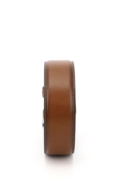 Erkek Taba Antik Hakiki Deri 3,5 Cm Klasik Kemer