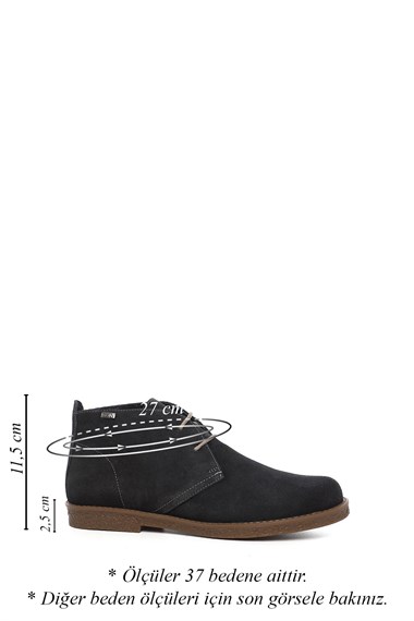 Womens Anthracite Suede Oxford Molded Rubber Sole Genuine Leather Boots