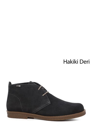 Womens Anthracite Suede Oxford Molded Rubber Sole Genuine Leather Boots