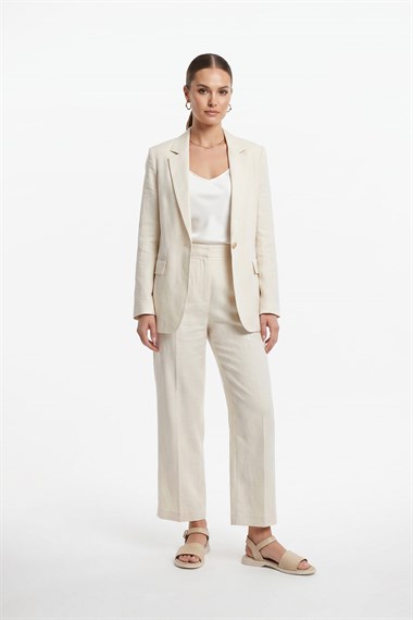 Kadın Bej Antik Bilek Bağlı Hakiki Deri Sandalet