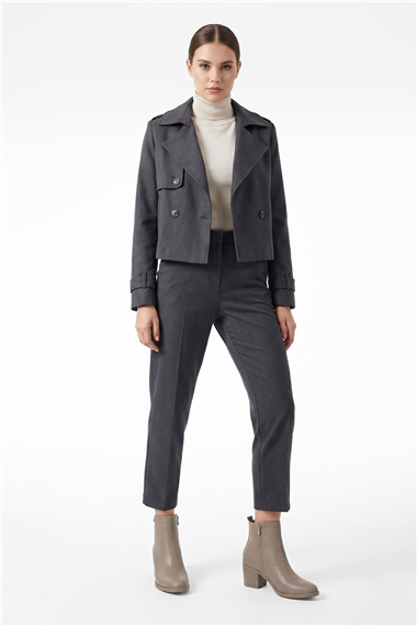 Womens Beige Zip-Up Chunky Heel Genuine Leather Boots