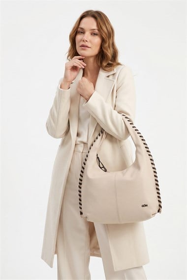 Womens Beige Shoulder Bag