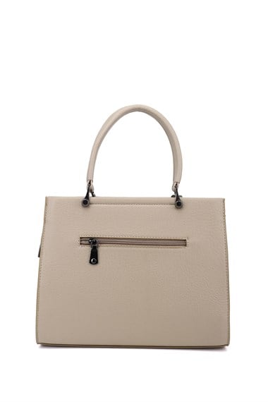 Womens Beige Long Strapped Hand and Shoulder Bag