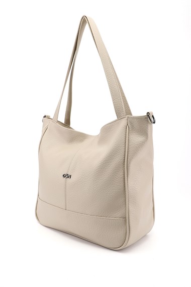 Womens Beige Long Strap Hand and Shoulder Bag