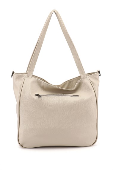 Womens Beige Long Strap Hand and Shoulder Bag