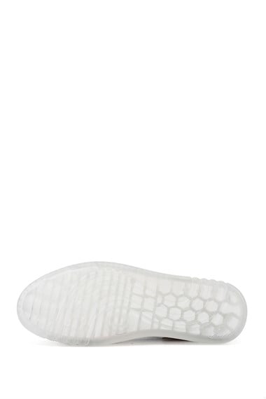 Kadın Beyaz Bağcıklı Hakiki Deri Sneaker