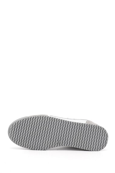 Kadın Beyaz Lastik Bağcıklı Hakiki Deri Sneaker