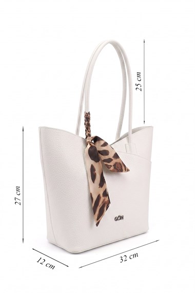 Women’s White Shoulder Bag with Puppy