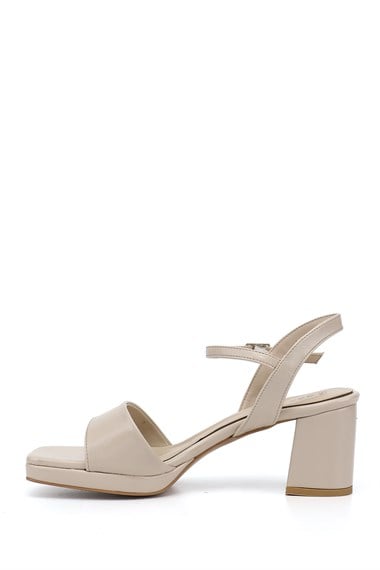 Kadın  Bilekten Bağlı Platform Topuklu Sandalet