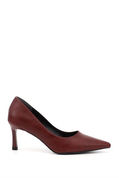 Kadın Bordo Sivri Burun İnce Topuklu Stiletto