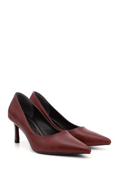 Kadın Bordo Sivri Burun İnce Topuklu Stiletto