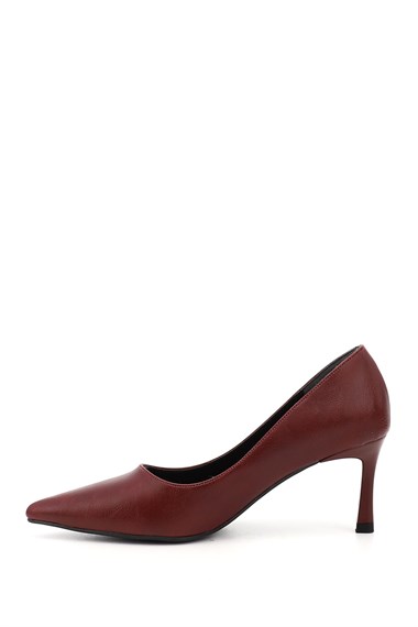 Kadın Bordo Sivri Burun İnce Topuklu Stiletto