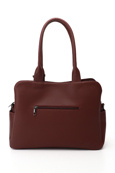 Womens Burgundy Long Strap Hand and Shoulder Bag