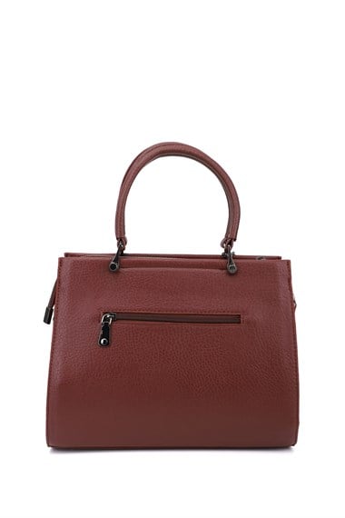 Womens Burgundy Long Strapped Hand and Shoulder Bag