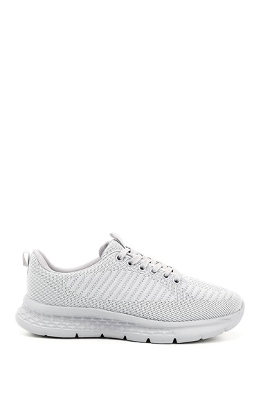 Kadın Buz Triko Bağcıklı Comfort Dolgu Taban Sneaker