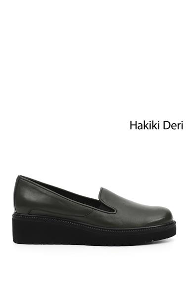 Kadın  Dolgu Taban Hakiki Deri Ayakkabı