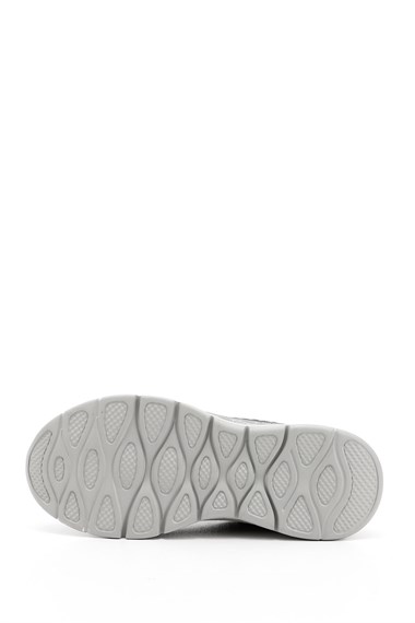 Kadın Füme Triko Bağcıklı Comfort Dolgu Taban Sneaker