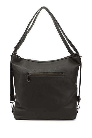 Womens Khaki Long Strap Shoulder and Backpack Bag