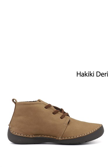 Womens Mustard Lace-up Genuine Leather Comfort Boots