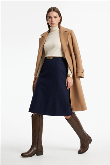 Gön Genuine Leather Round Toe Heeled Womens Casual Boots 47538