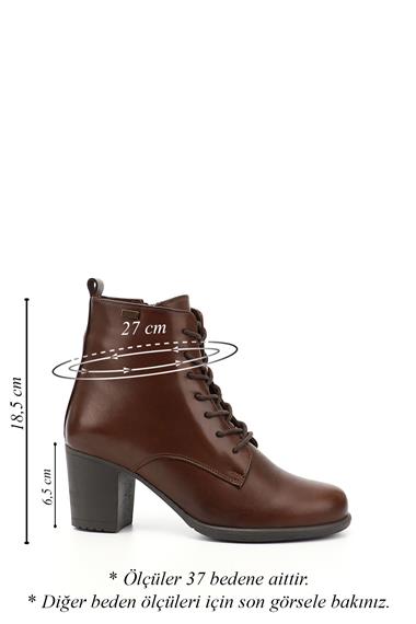 Womens Brown Antique Zipper Thick Heel Genuine Leather Combat Boots