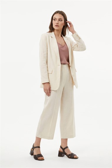 Kadın Kahve Antik Örgü Bantlı Kalın Topuklu Hakiki Deri Sandalet