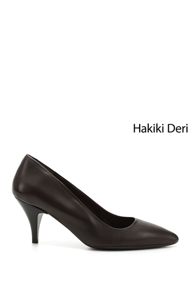 Womens Brown Antique Pointed Toe Medium Thin Heel Stiletto