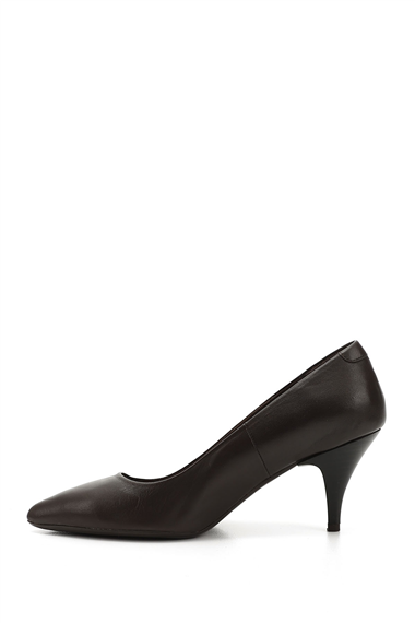 Womens Brown Antique Pointed Toe Medium Thin Heel Stiletto