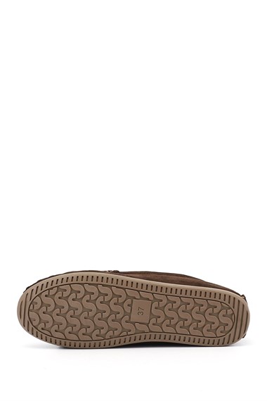 Kadın Kahve Süet Fiyonklu Hakiki Deri Comfort Loafer