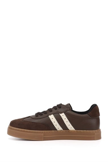Kadın Kahverengi Bağcıklı Sneaker