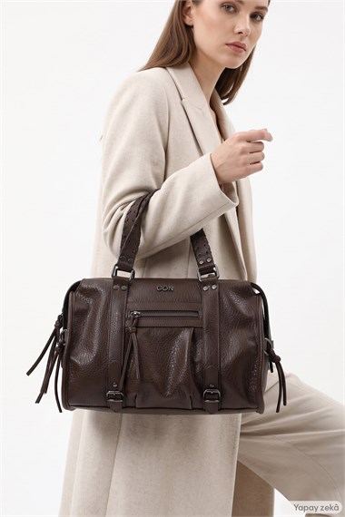 Womens Brown Hand and Shoulder Bag