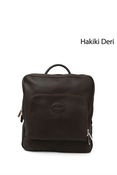 Kadın Kahverengi Hakiki Deri El Ve Sırt Çantası