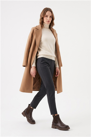 Womens Brown Thick Heeled Chelsea Boots