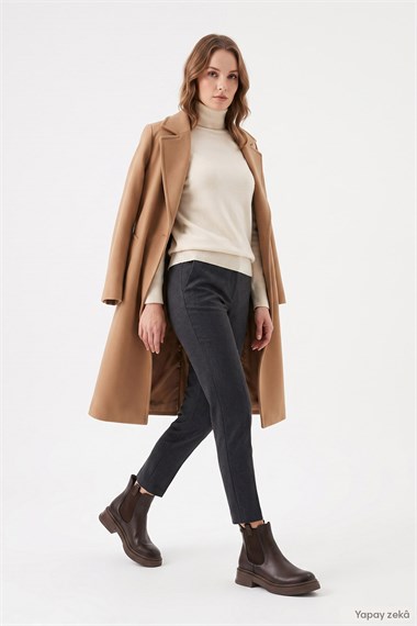 Womens Brown Thick Heeled Chelsea Boots