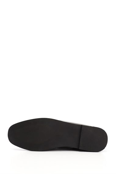 Womens Brown Flat Toe Buckle Ballerina