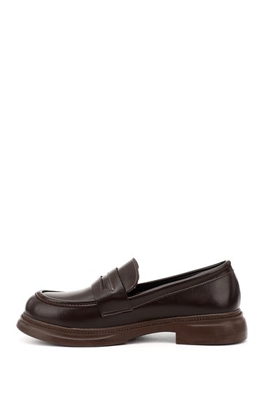 Kadın Kahverengi Loafer Ayakkabı