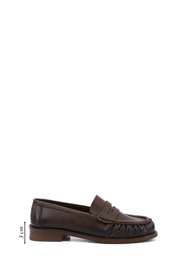 Kadın Kahverengi Loafer Ayakkabı
