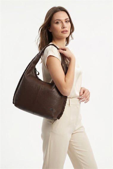 Womens Brown Shoulder Bag