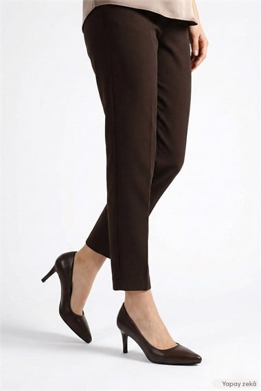 Womens Brown Pointed Toe Stiletto Heel Genuine Leather Stiletto