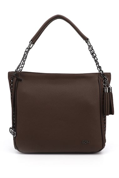 Women’s Brown Tassel Shoulder Bag