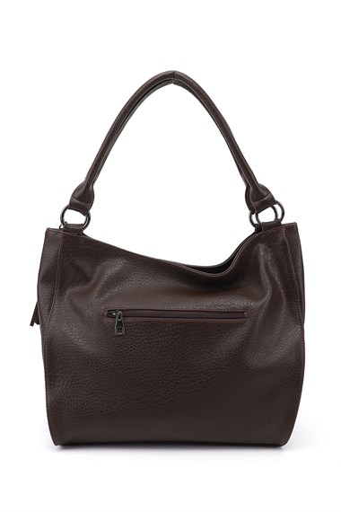 Womens Brown Fringed Shoulder Bag