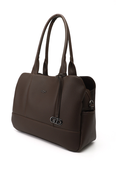 Womens Brown Long Strap Hand and Shoulder Bag