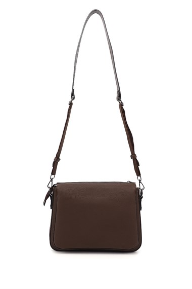 Womens Brown Long Strap Shoulder Bag