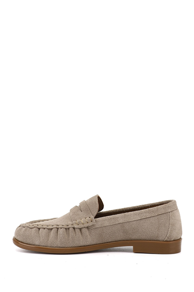 Kadın Kum Süet Hakiki Deri Comfort Loafer
