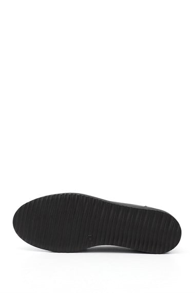 Womens Navy Blue Antique Wedge Sole Genuine Leather Loafer Shoes